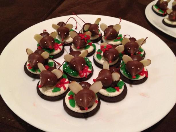 Christmas Mice Candy
 Chocolate Christmas Mice Cookies Recipe Food