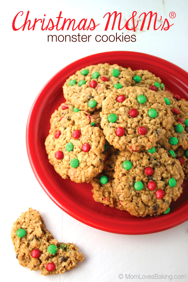 Christmas Monster Cookies
 Christmas M&M s Monster Cookies Mom Loves Baking
