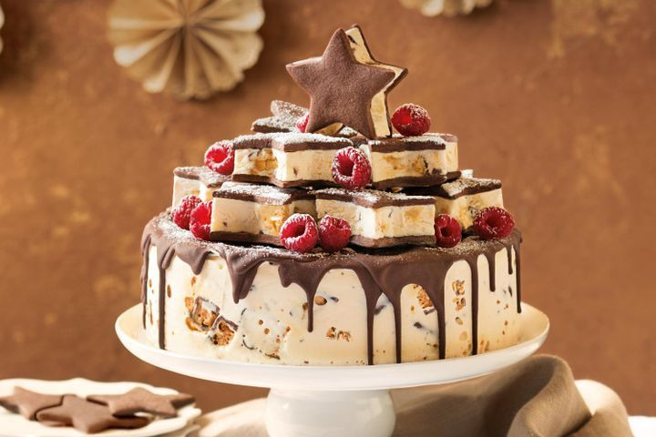 Christmas Pies And Cakes
 Honey b ice cream cake with shortbread stars
