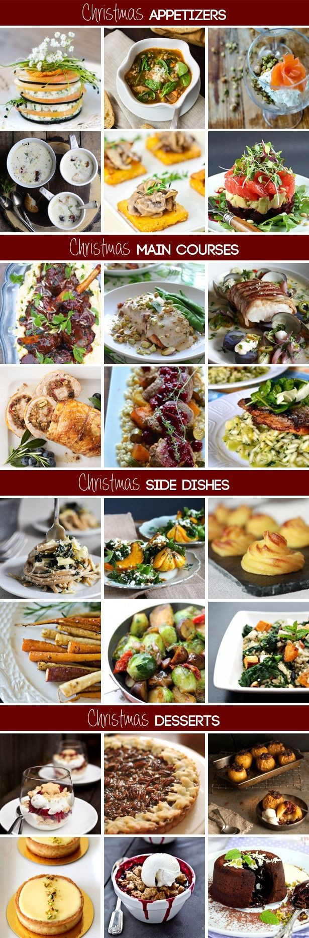 Christmas Side Dishes Pinterest
 christmas recipes meals dinner menu appetizers main