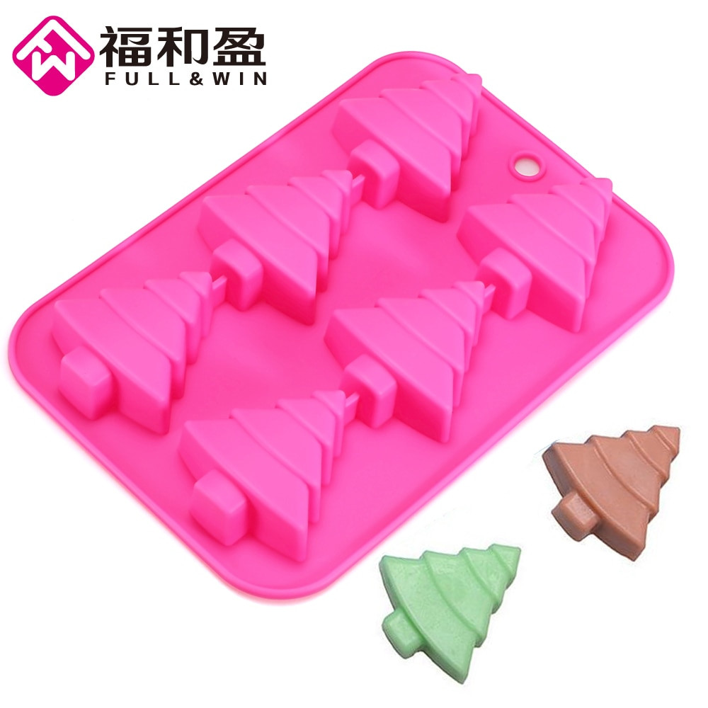 Christmas Silicone Baking Molds
 Silicone Mold Christmas Tree Pine Soap Mold Baking Moulds