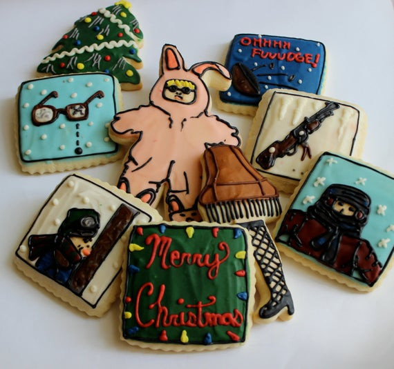 Christmas Story Cookies
 Christmas Tale Bunny Pajamas Leg Lamp Sugar Cookies with