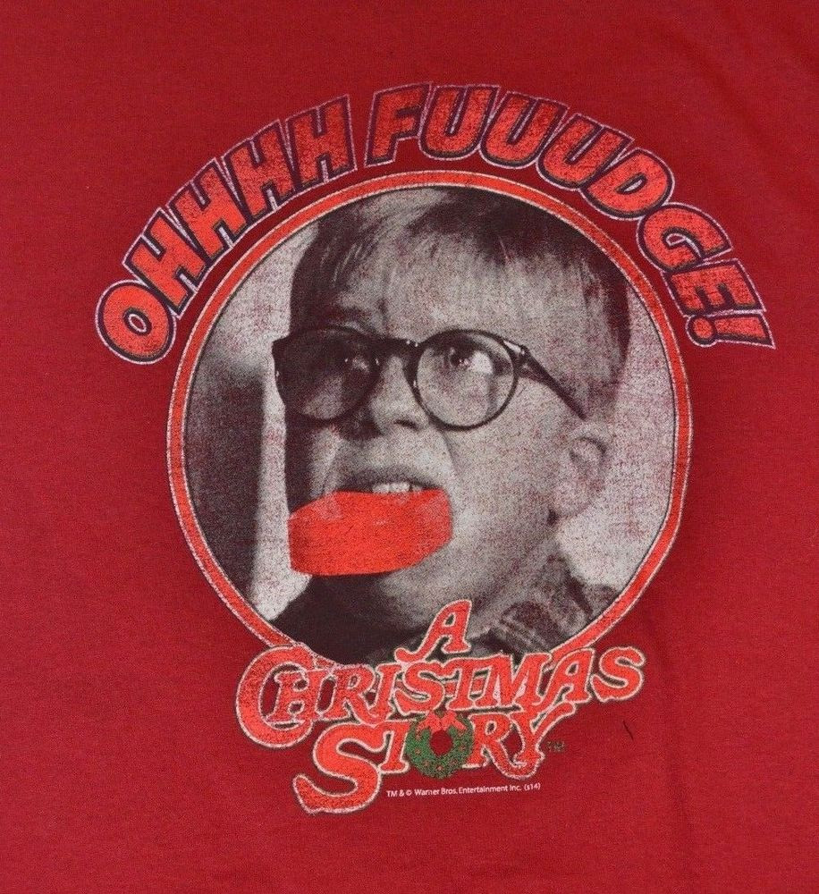 Christmas Story Fudge
 OHHHH FUDGE A Christmas Story Adult RED T Shirt Tee New