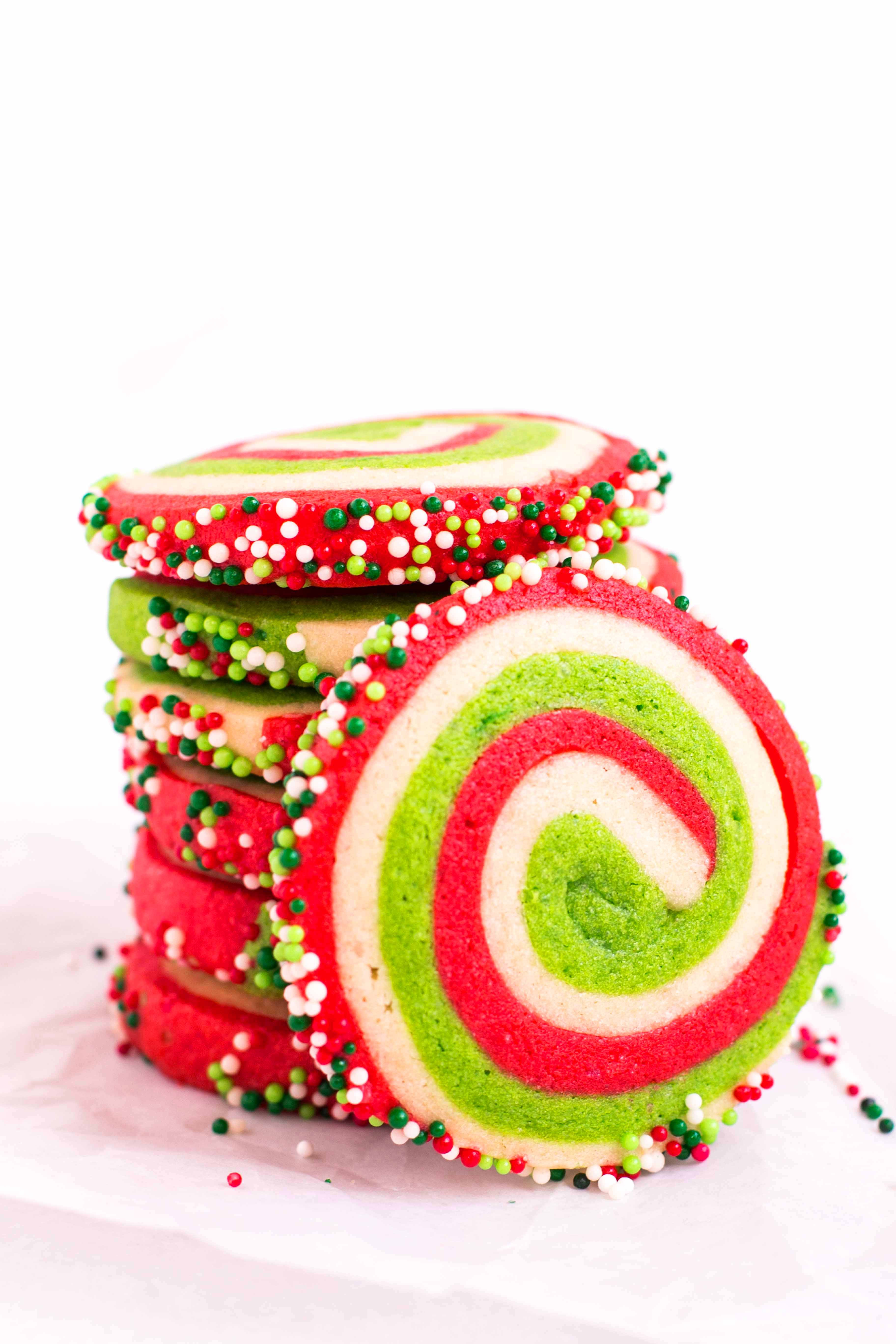 Christmas Swirl Cookies
 christmas swirl cookie stack 1