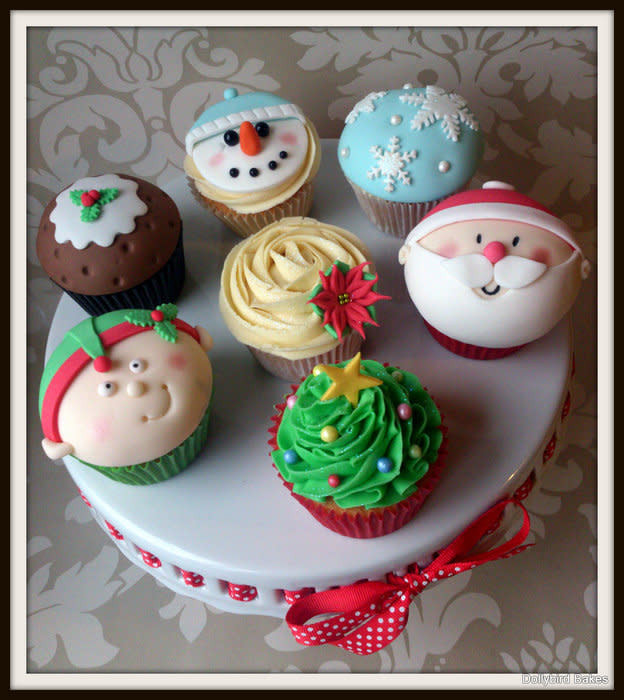 Christmas Themed Cupcakes
 Christmas Themed Cupcakes cake by Dollybird Bakes