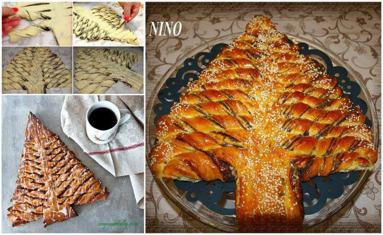 Christmas Tree Bread
 Wonderful DIY Beautiful Braided Nutella Bread