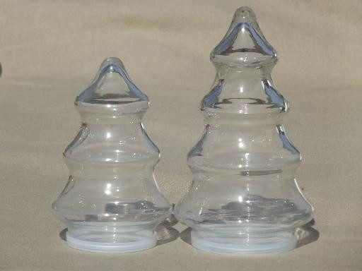 Christmas Tree Candy Jars
 vintage Christmas tree candy jars lot glass trees holiday