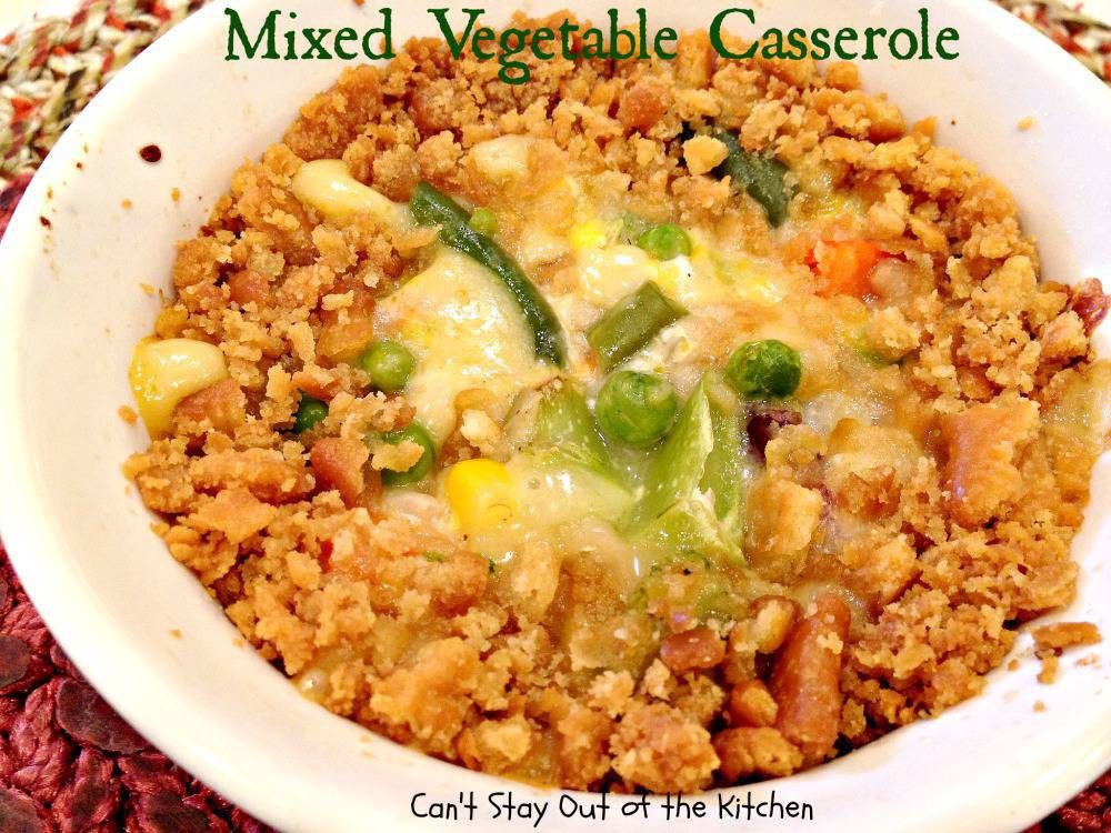 Christmas Vegetable Casserole
 48 Mixed Ve able Casserole