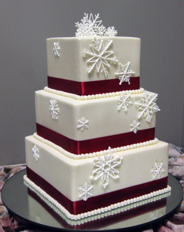 Christmas Wedding Cakes
 Trumps Catering Winter Wedding Cakes