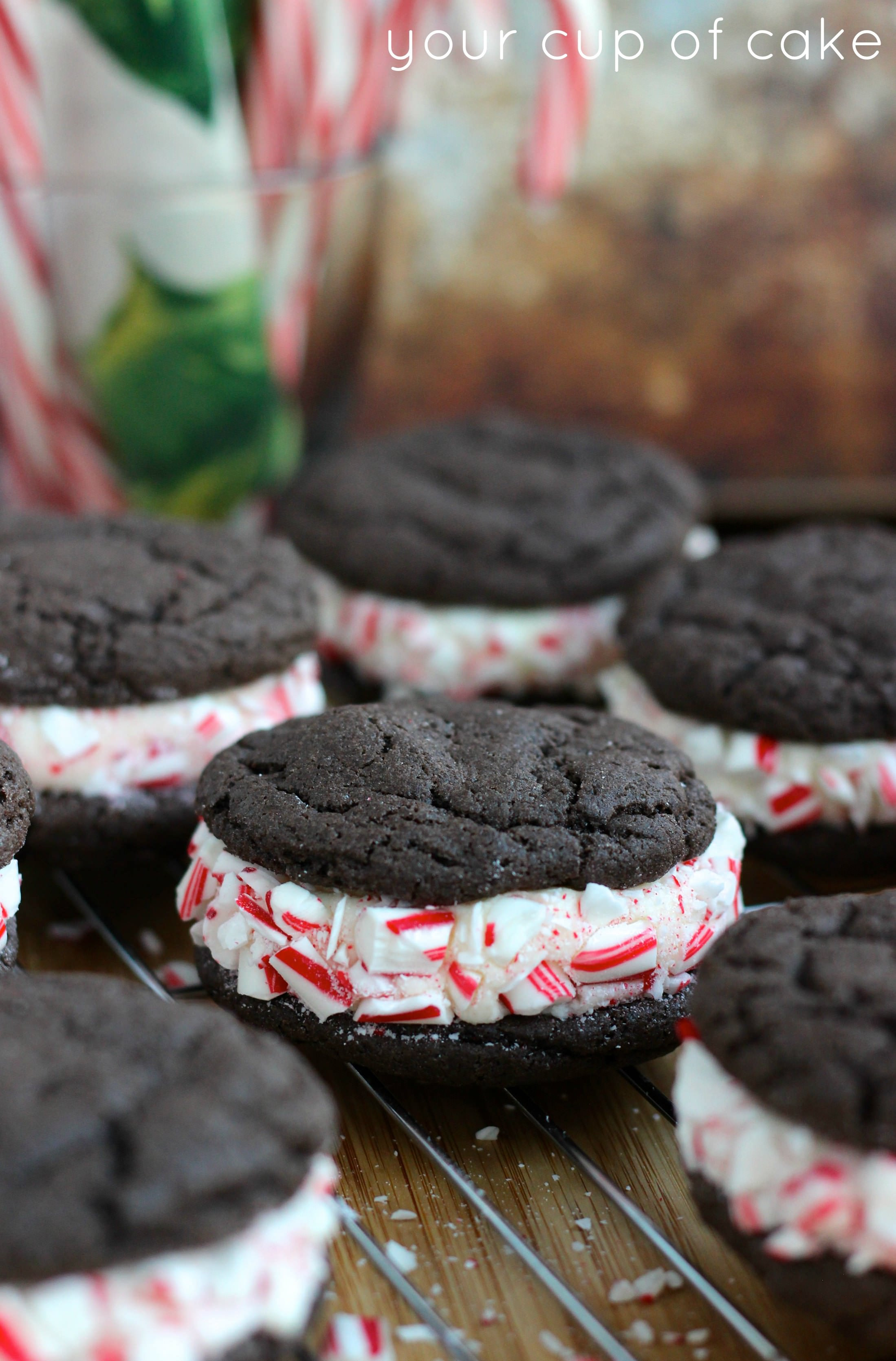 Christmas Whoopie Pies
 Dark Chocolate Candy Cane Whoopie Pies Your Cup of Cake