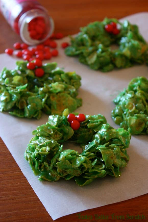 Christmas Wreath Cookies Recipe
 Christmas Cornflake Wreaths