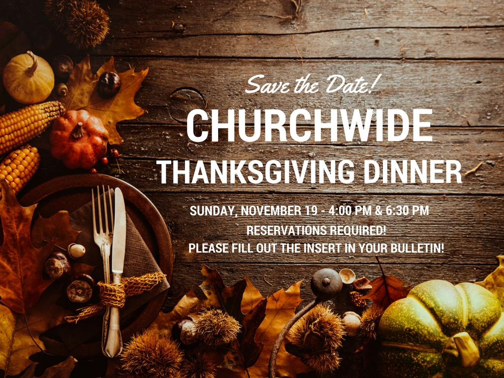 Church Thanksgiving Dinner
 Cornerstone United Methodist Church
