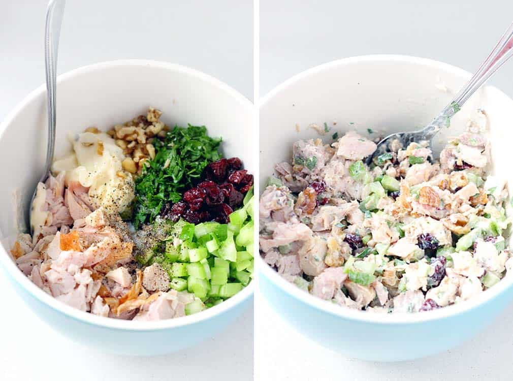 Cold Salads For Thanksgiving
 Turkey Salad with Cranberries and Walnuts Bowl of Delicious