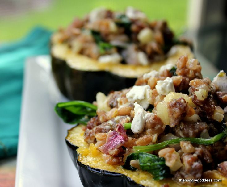 Cold Side Dishes For Thanksgiving
 Roasted Acorn Squash Stuffed with Fennel Sausage Farro