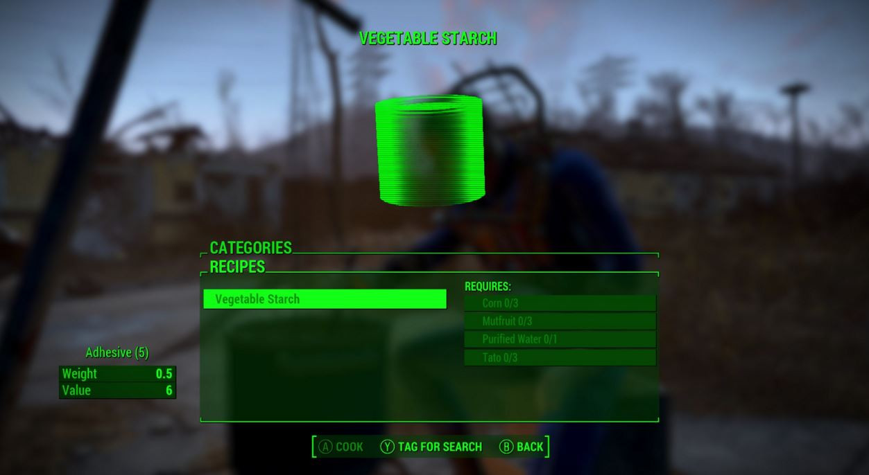 Corn Fallout 4
 Fallout 4 Guide A renewable way to create your own Adhesive