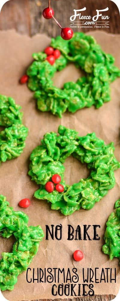Cornflake Christmas Wreath Cookies With Corn Syrup
 No Bake Christmas Wreath Cookies Recipe ♥ Fleece Fun