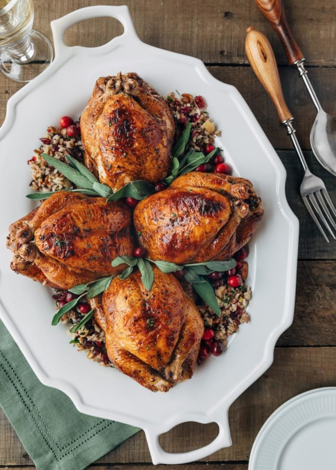 Cornish Hens For Thanksgiving
 Cornish Hens with Apple Cranberry Rice Stuffing