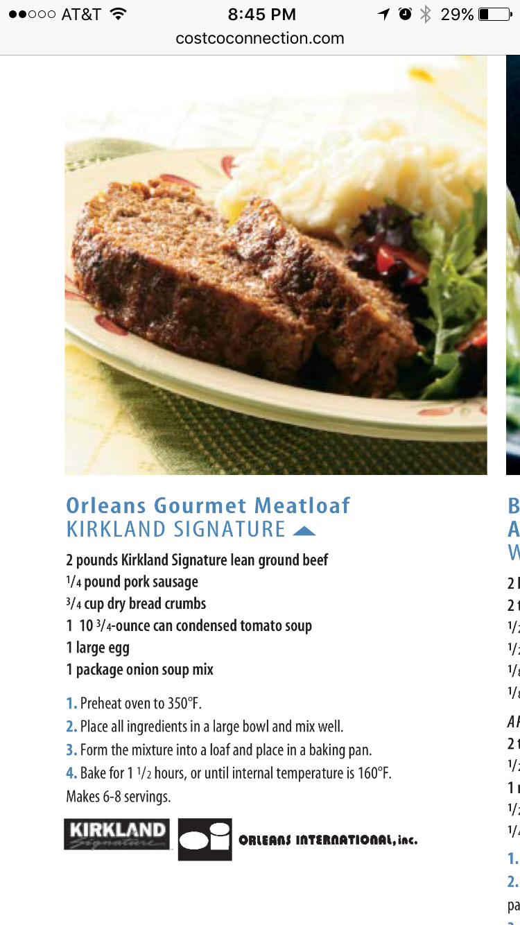 Costco Thanksgiving Dinner 2019
 Costco Meatloaf recipe noms in 2019
