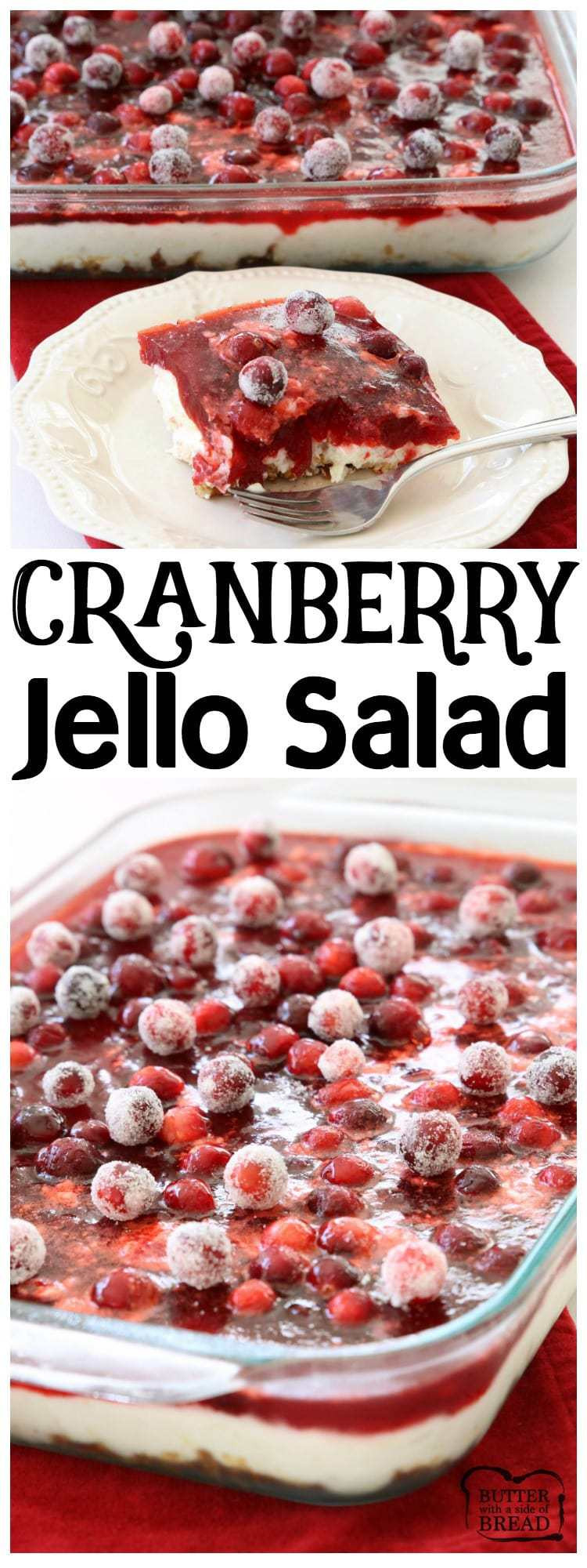 Cranberry Jello Salad Recipes Thanksgiving
 CRANBERRY JELLO SALAD Butter with a Side of Bread