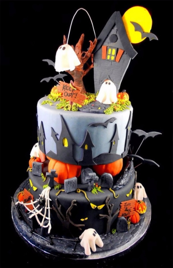 Creepy Halloween Cakes
 37 Cute & Non scary Halloween Cake Decorations family