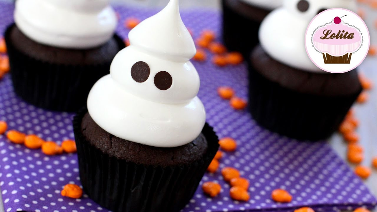 Cupcakes Para Halloween
 Receta de cupcakes para Halloween en forma de fantasma