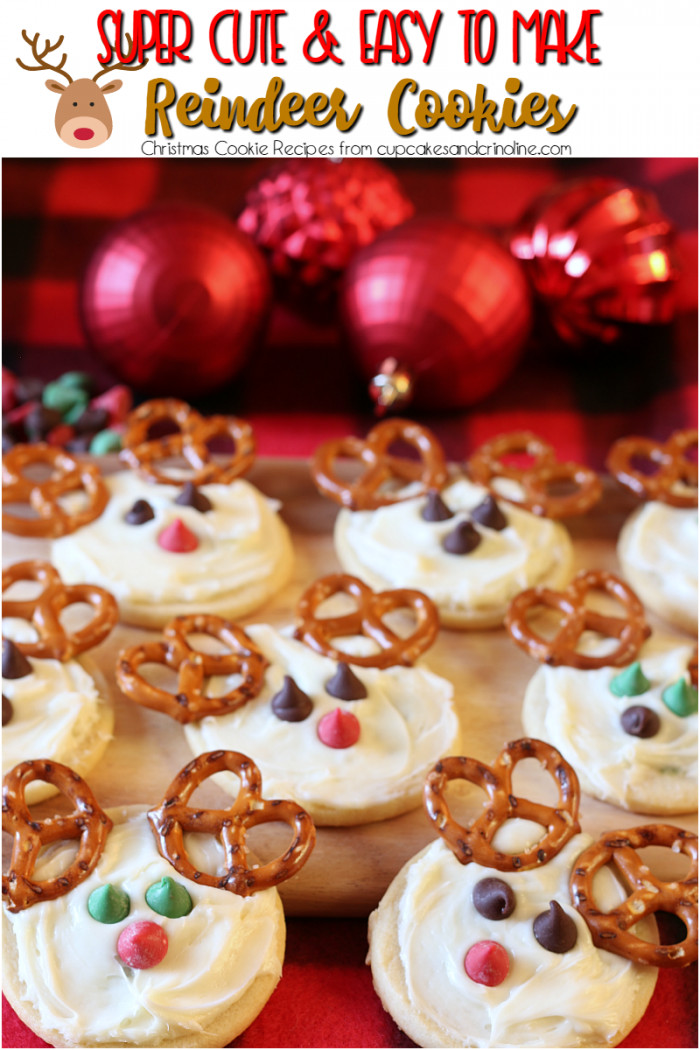 Cute Christmas Cookies Recipes
 Cute Reindeer Cookies ⋆ Cupcakes and Crinoline