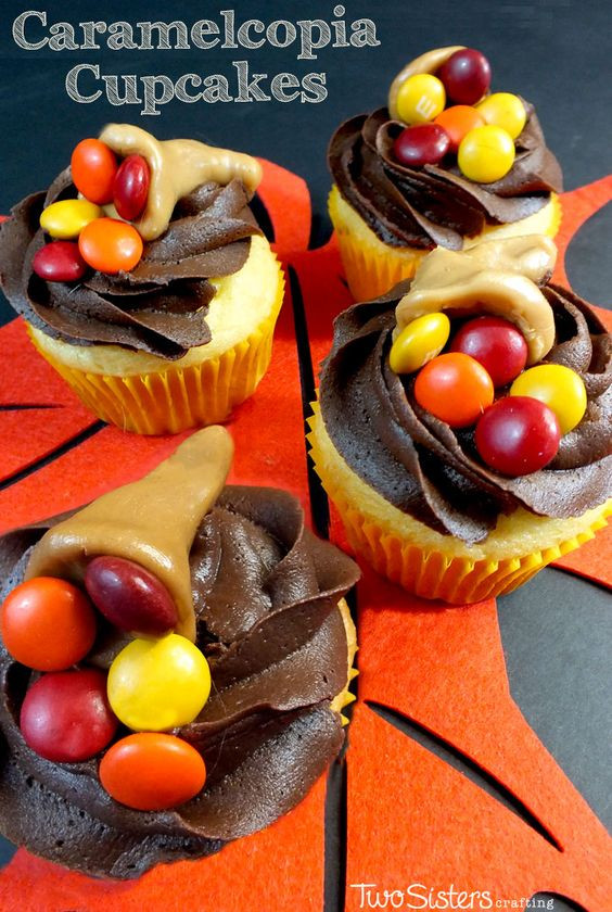 Cute Thanksgiving Desserts
 Thanksgiving Caramelcopia Cupcakes