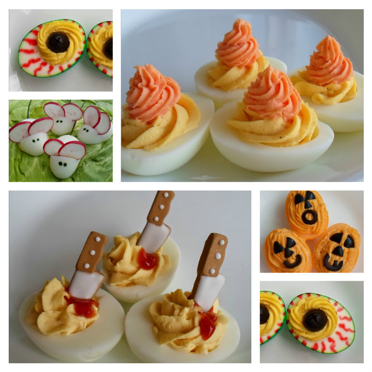 Deviled Eggs Halloween
 Happier Than A Pig In Mud Batty for Halloween Deviled Eggs