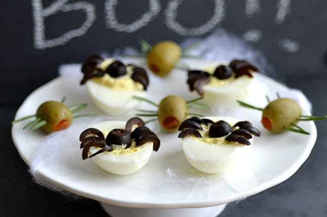 Deviled Eggs Spider Halloween
 50 Halloween Recipes Guaranteed to Freak Out Your Guests