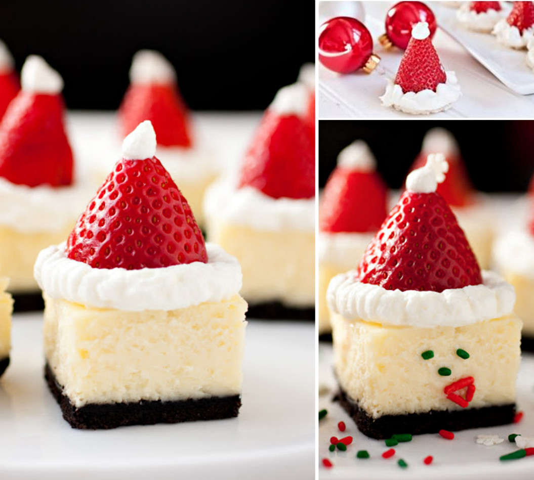 Diy Christmas Desserts
 Wonderful DIY Cute Strawberry Santa Hat Brownie