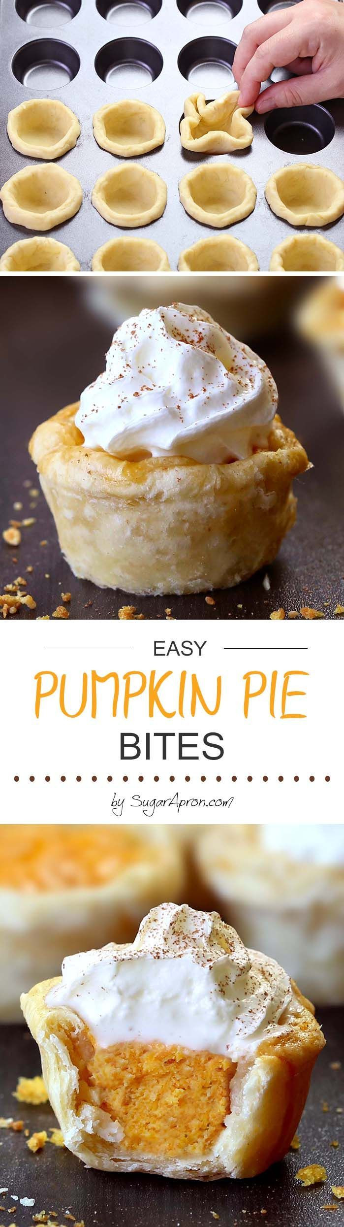 Easy Fall Dessert Recipes
 Easy Pumpkin Pie Bites Recipe