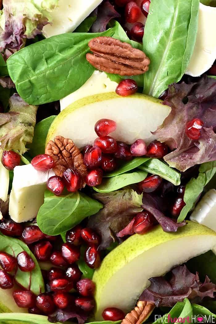 Easy Thanksgiving Salads
 Thanksgiving Salad with Pomegranate Pears Pecans