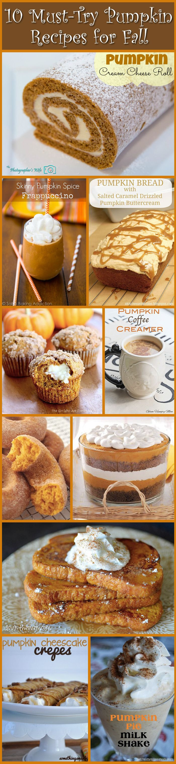 Fall Desserts 2019
 10 MUST TRY pumpkin recipes for Fall