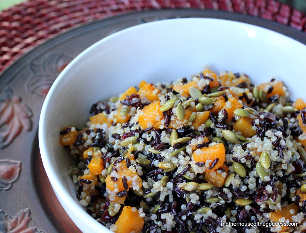 Fall Quinoa Recipes
 Fall Quinoa & Black Rice Salad with Butternut Squash and