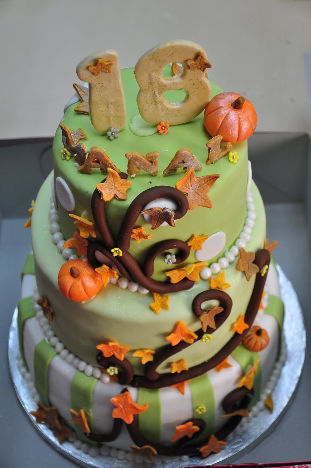 Fall Themed Birthday Cake
 Reem s Cake Boutique Autumn themed Birthday Cake