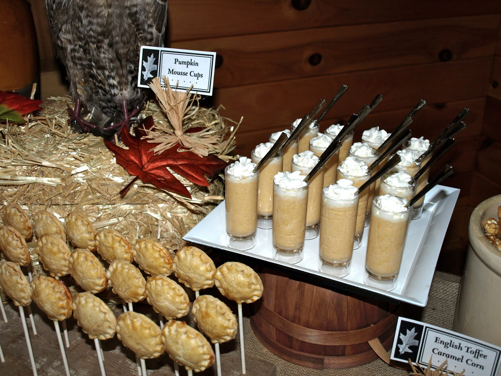 Fall Themed Desserts
 a party style fall festival dessert table