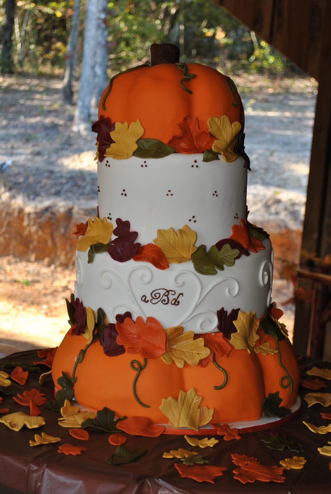 Fall Themed Wedding Cakes
 Hope s Sweet Cakes Pumpkin Wedding Cake