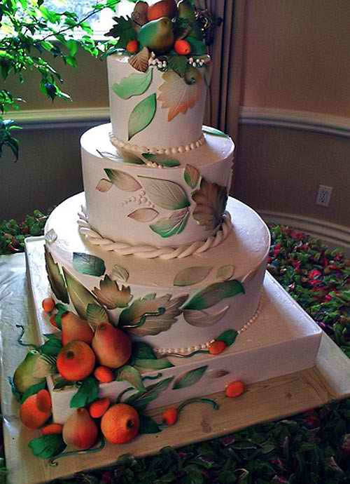 Fall Themed Wedding Cakes
 Autumn Wedding Cakes