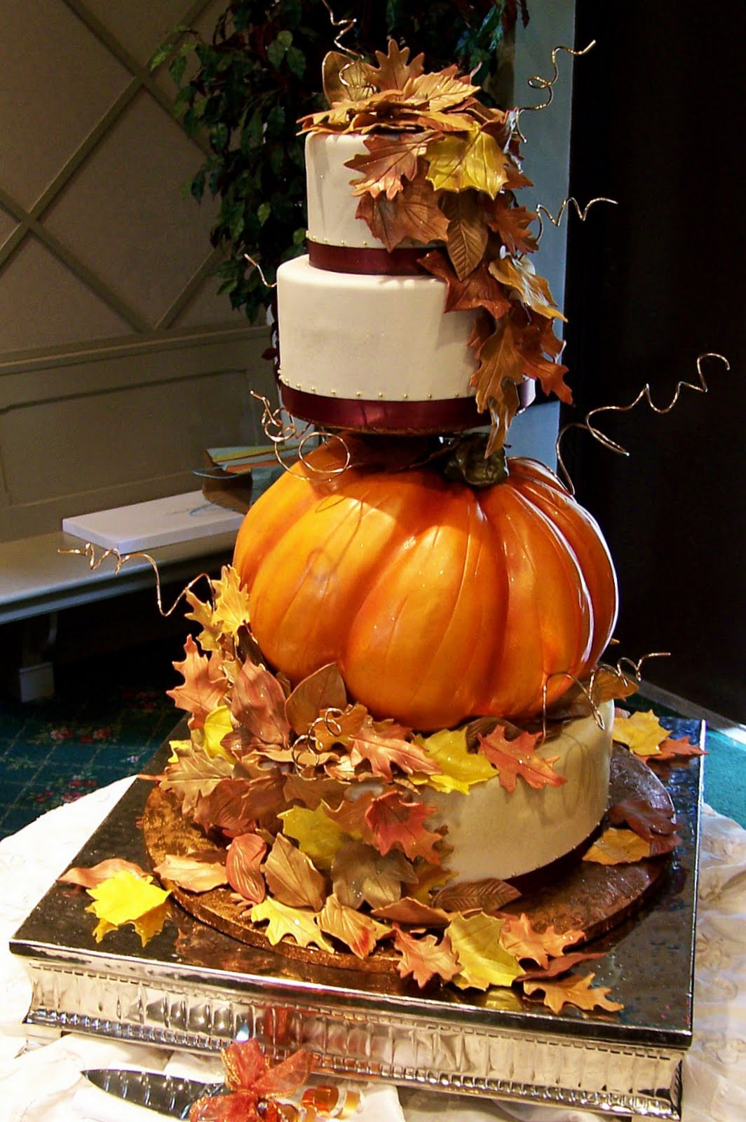 Fall Themed Wedding Cakes
 A Pumpkin Inspired Wedding