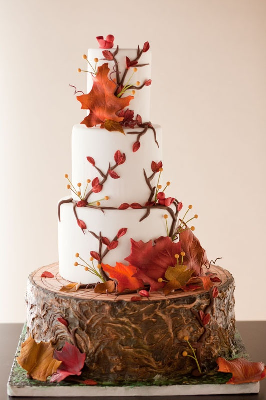 Fall Themed Wedding Cakes
 Bride In Dream Autumn Theme Wedding Ideals