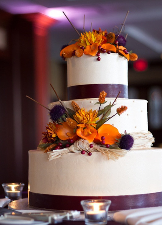 Fall Wedding Cakes Ideas
 Fall Wedding Ideas And Invitations Purple And Orange Wedding