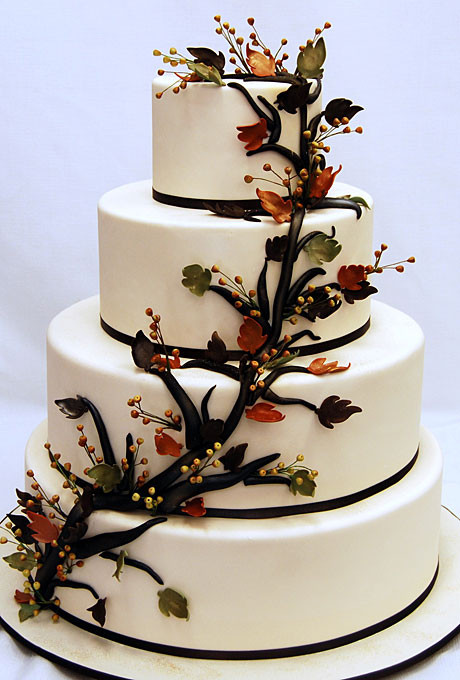 Fall Wedding Cakes
 Wedding Inspiration Center Fall Wedding Cake with Nature