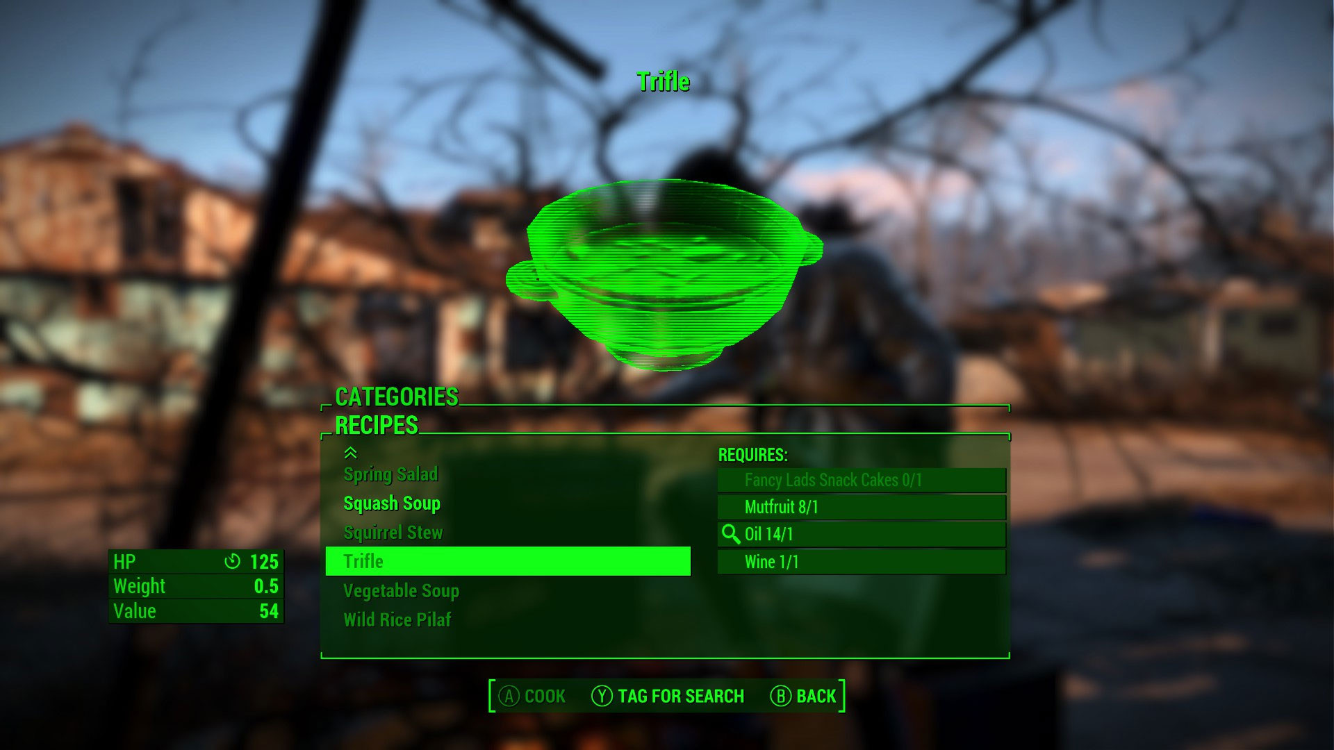 Fallout 4 Squirrel Stew
 Fallout 4 New Recipes Mod