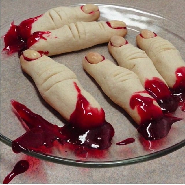 Finger Cookies Halloween
 Halloween bloody fingers