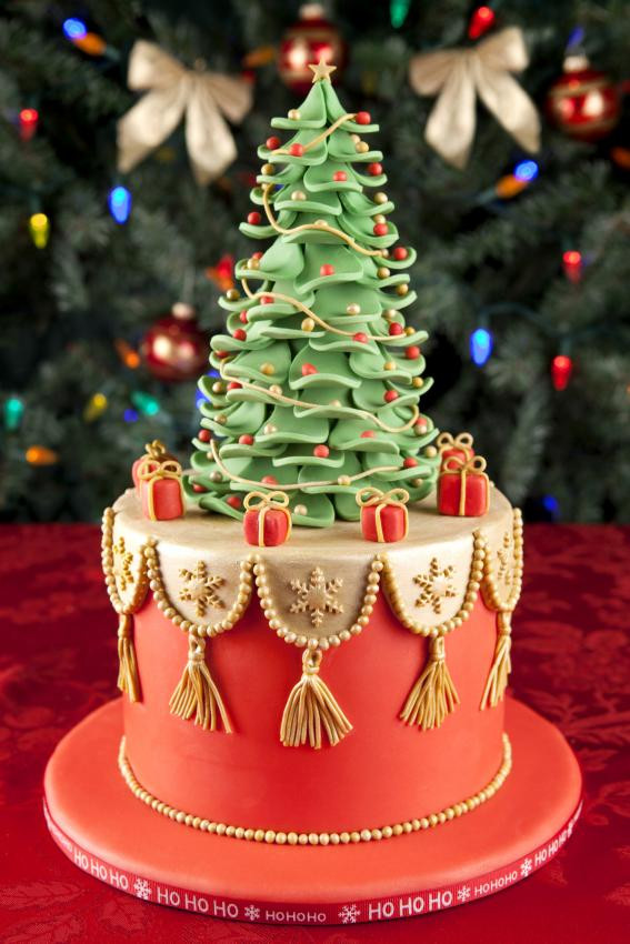 Fondant Christmas Cakes
 Top 10 Christmas Cake Designs [Slideshow]