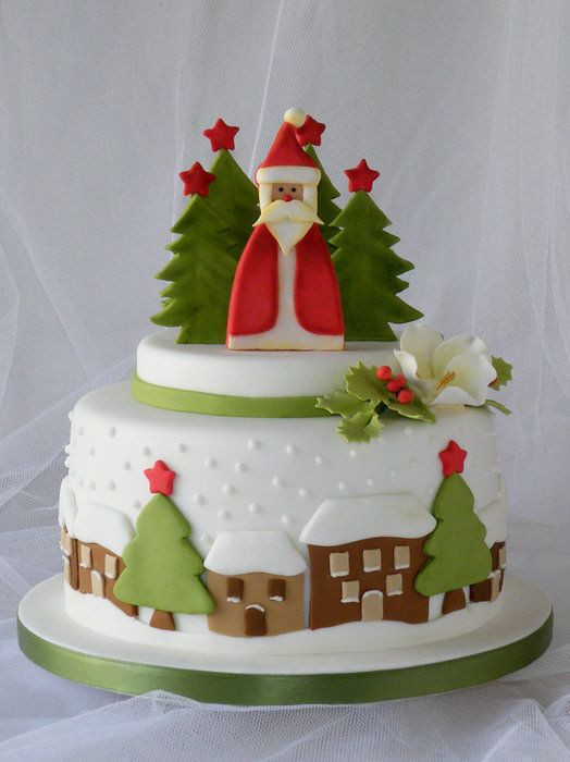 Fondant Christmas Cakes
 214 best Christmas Cakes images on Pinterest