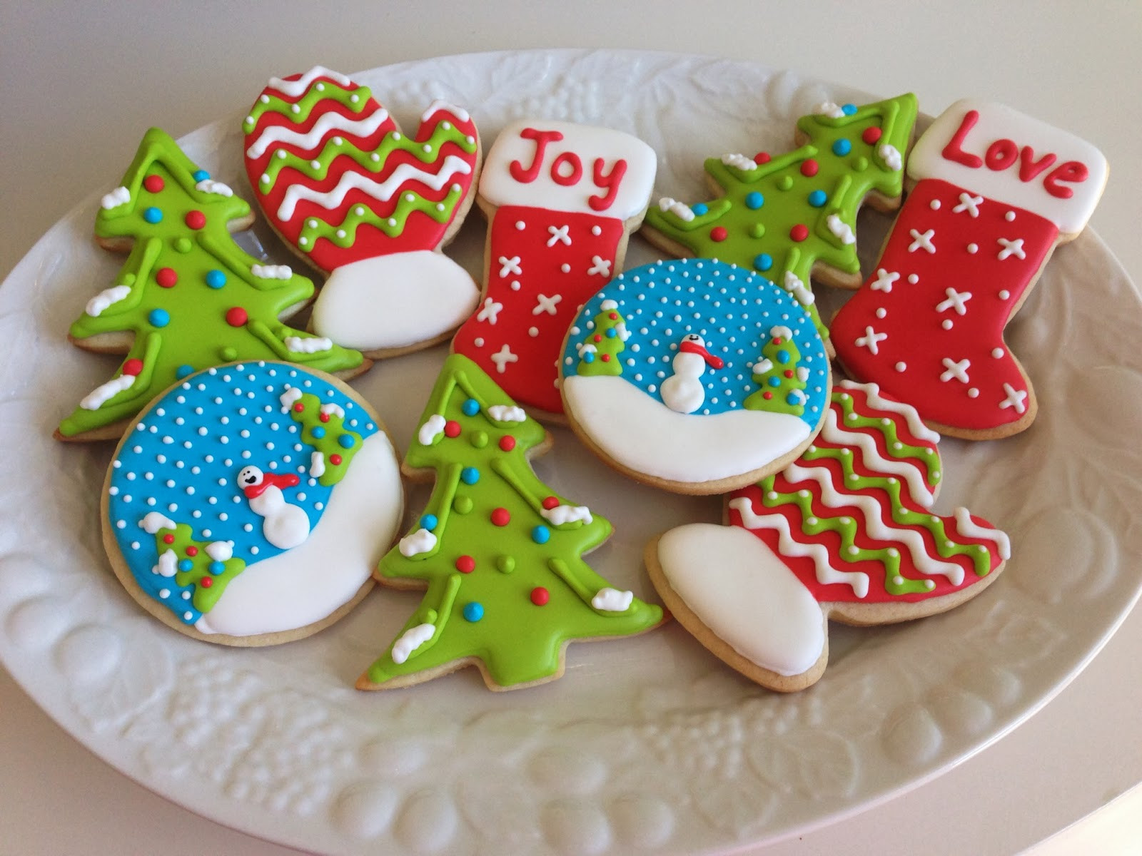 Frosting For Christmas Cookies
 monograms & cake Christmas Cut Out Sugar Cookies with