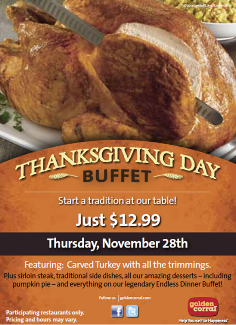 Golden Corral Thanksgiving Dinner To Go
 6 Best Places to Get a Thanksgiving Meal in Fayetteville