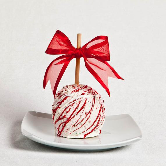 Gourmet Christmas Candy
 White Chocolate Peppermint Caramel Apple