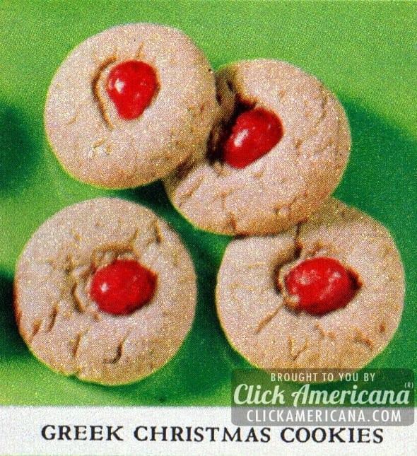 Greek Christmas Cookies
 Holiday cookie box Greek Christmas Cookies 1961